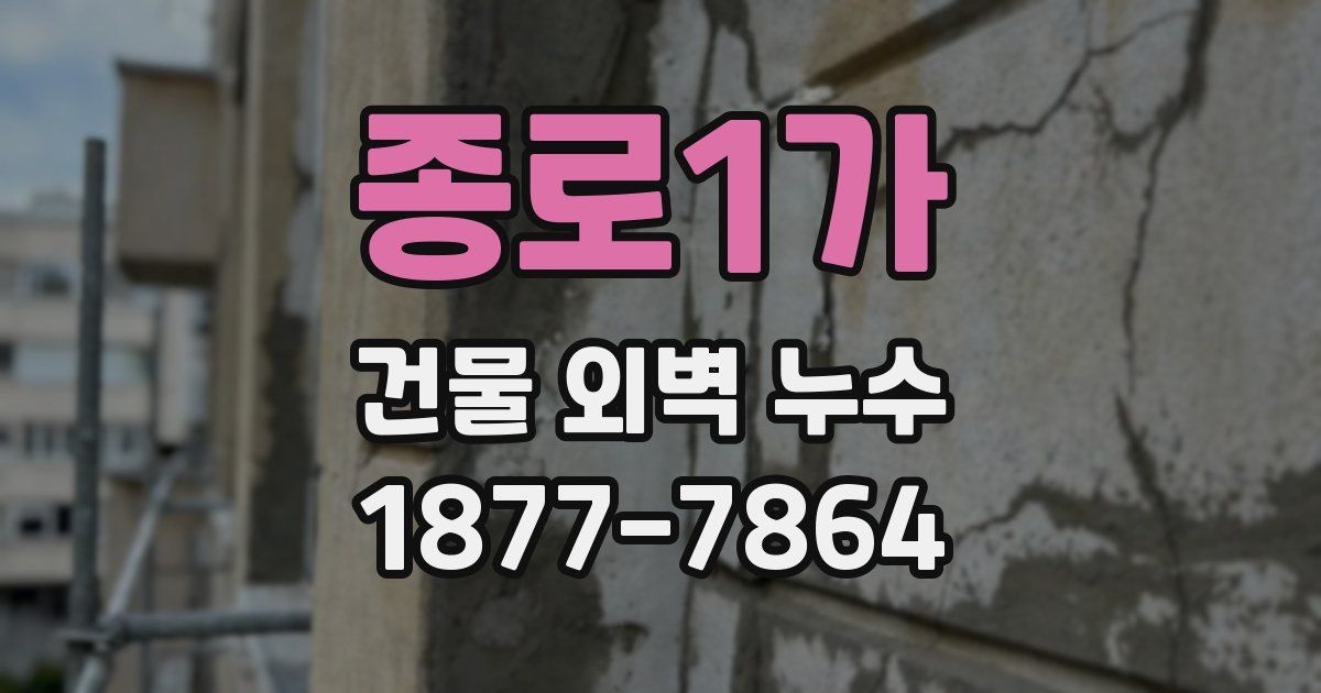 종로1가 건물 외벽 누수