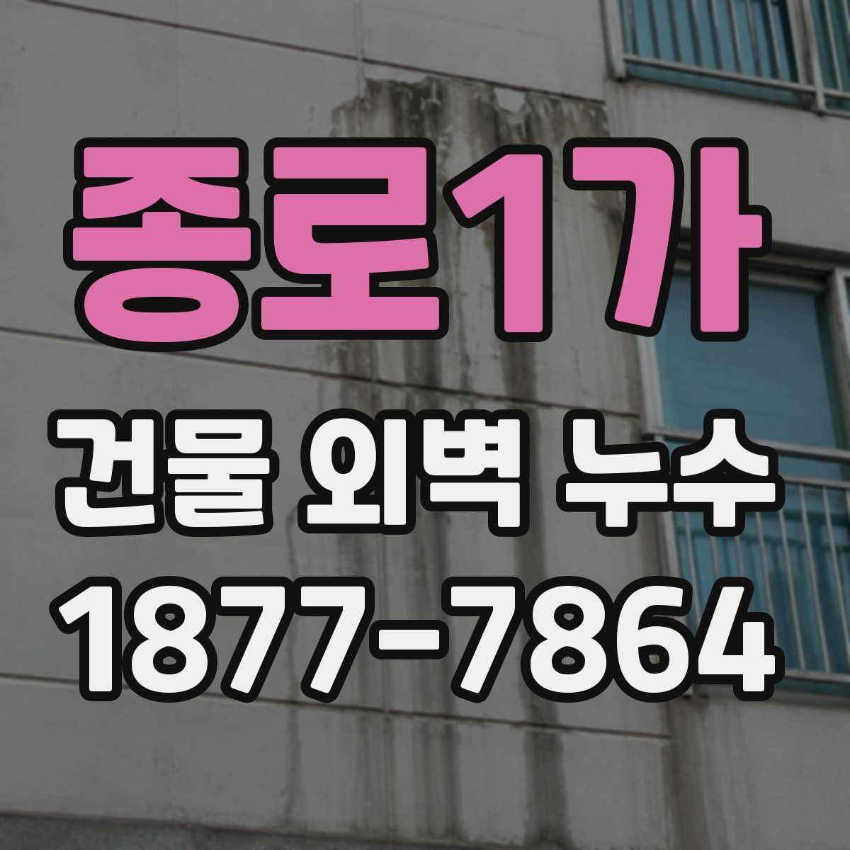 종로1가 건물 외벽 누수