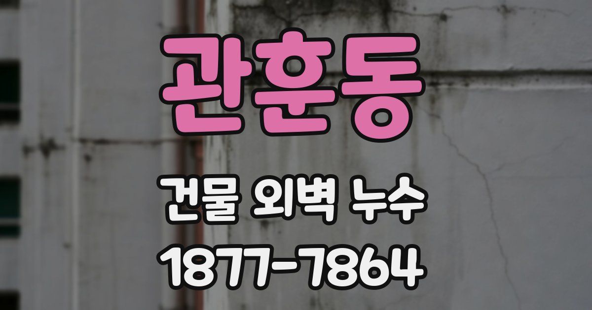 관훈동 건물 외벽 누수