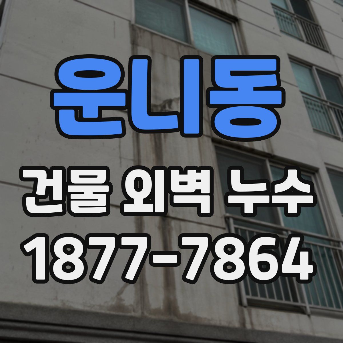 운니동 건물 외벽 누수