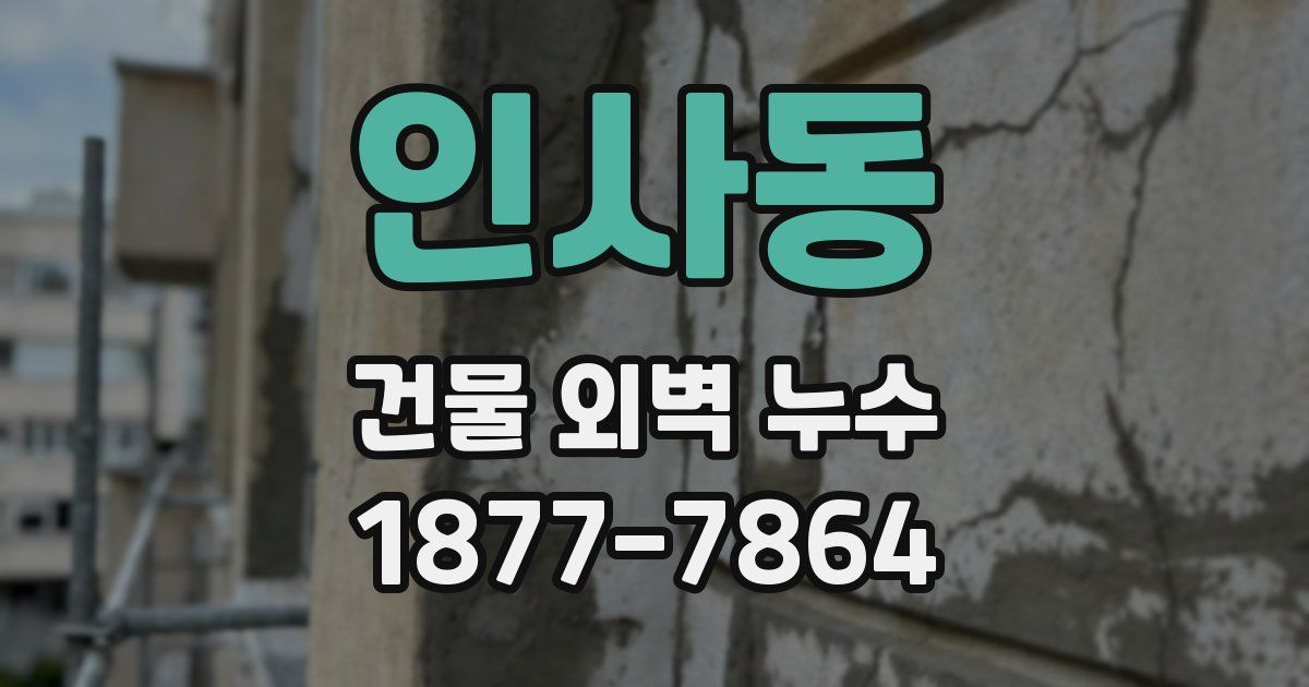 인사동 건물 외벽 누수