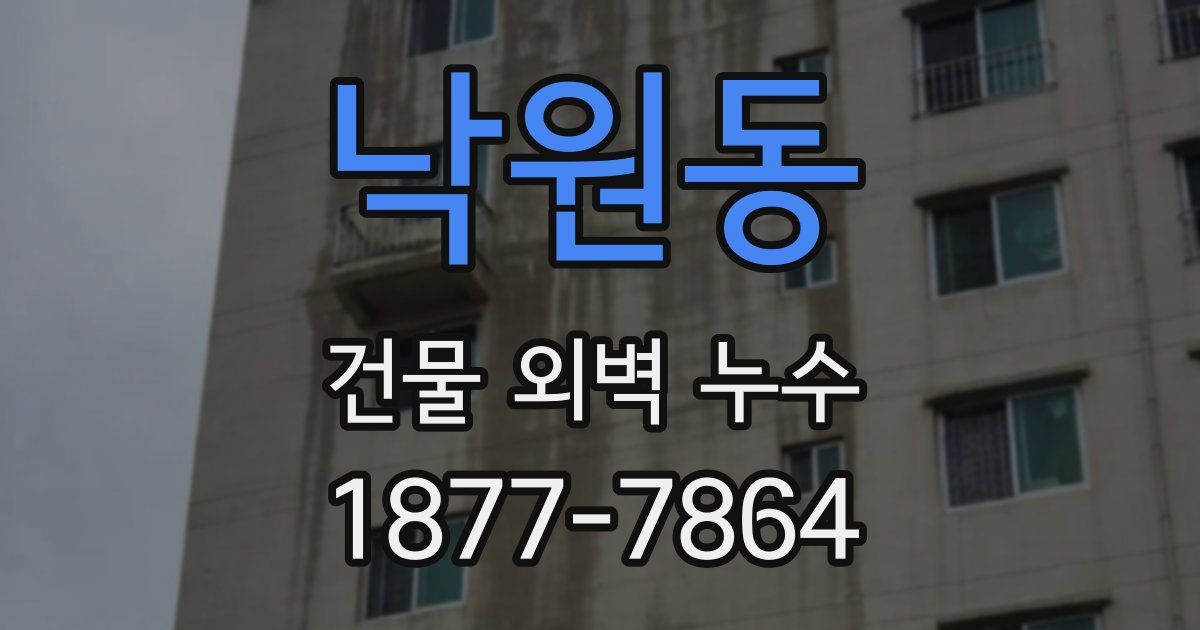 낙원동 건물 외벽 누수