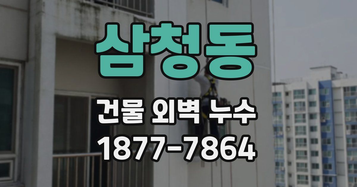 삼청동 건물 외벽 누수