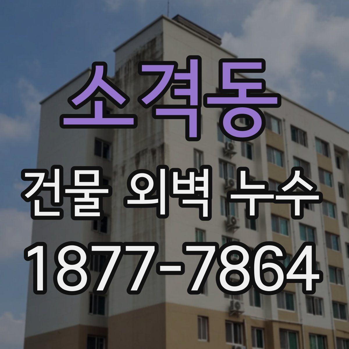 소격동 건물 외벽 누수 발생 원인을 찾는 순서