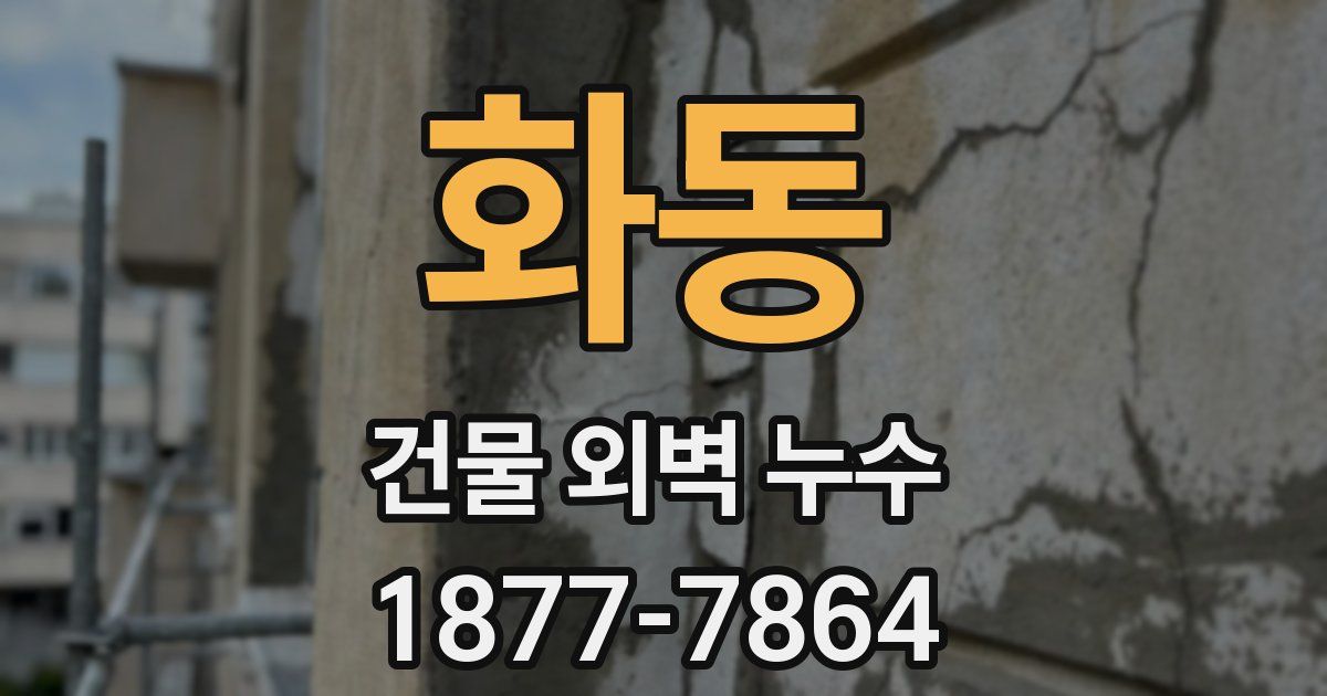 화동 건물 외벽 누수