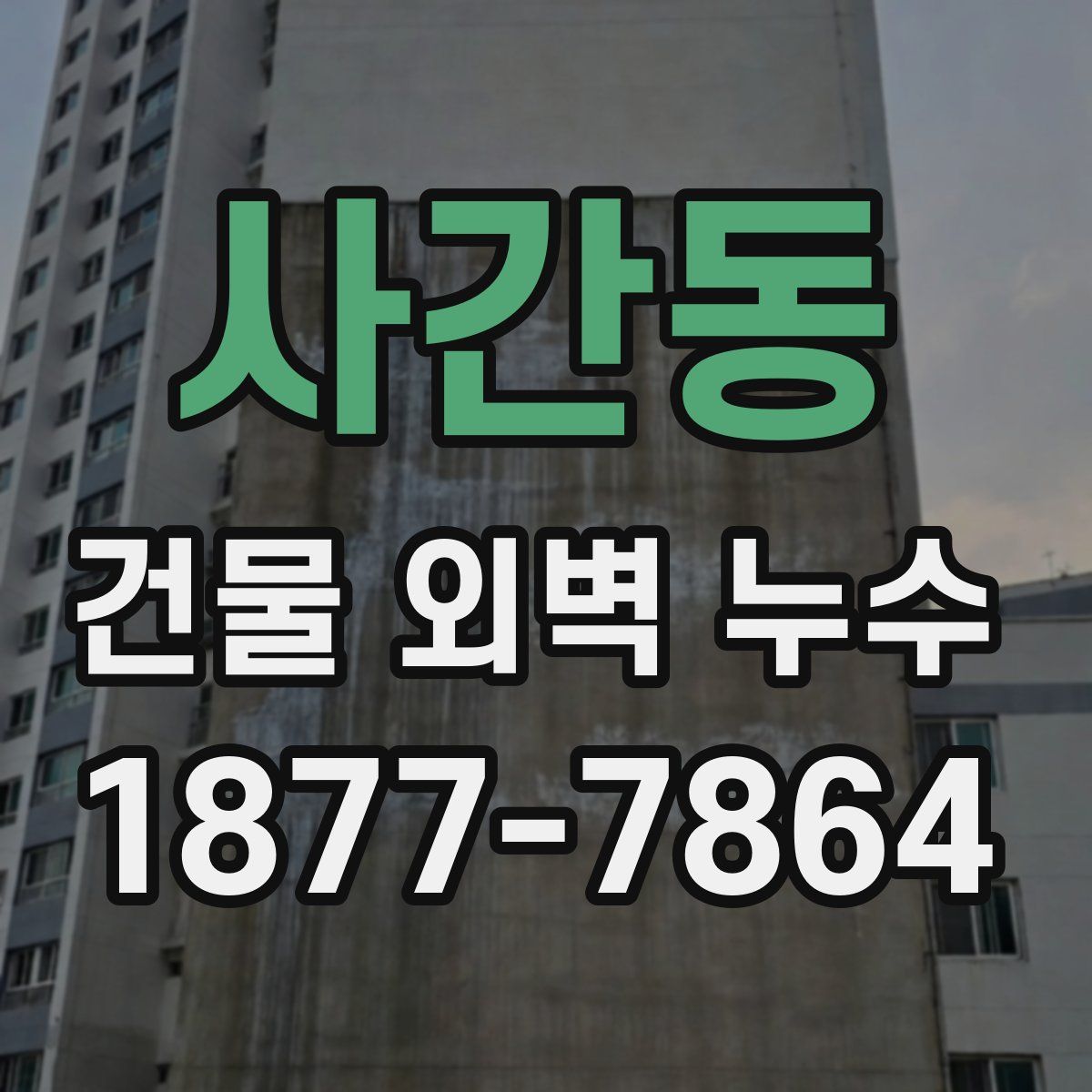 사간동 건물 외벽 누수