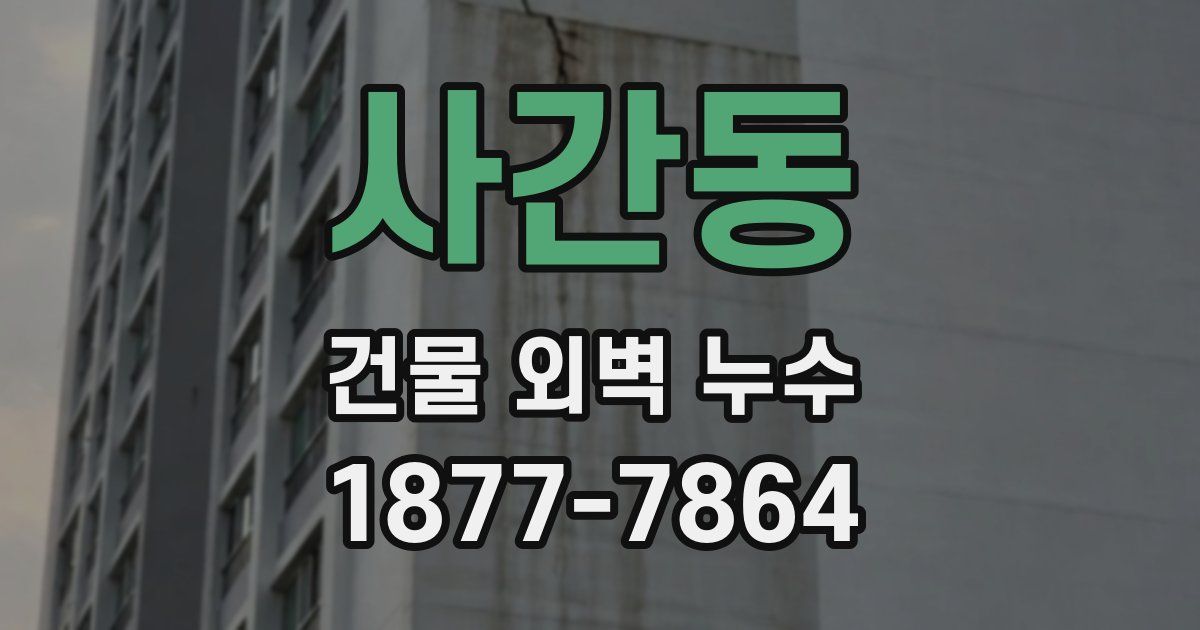 사간동 건물 외벽 누수