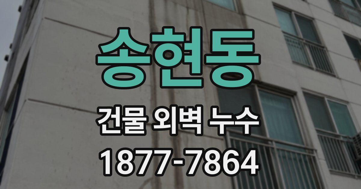 송현동 건물 외벽 누수