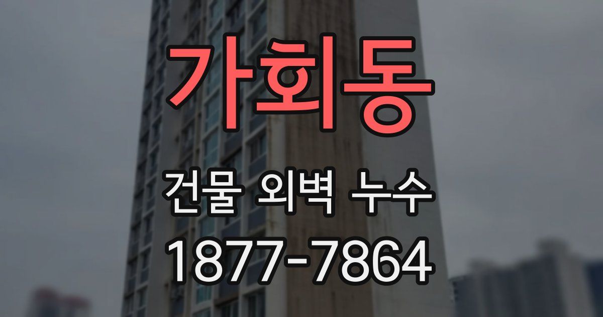 가회동 건물 외벽 누수