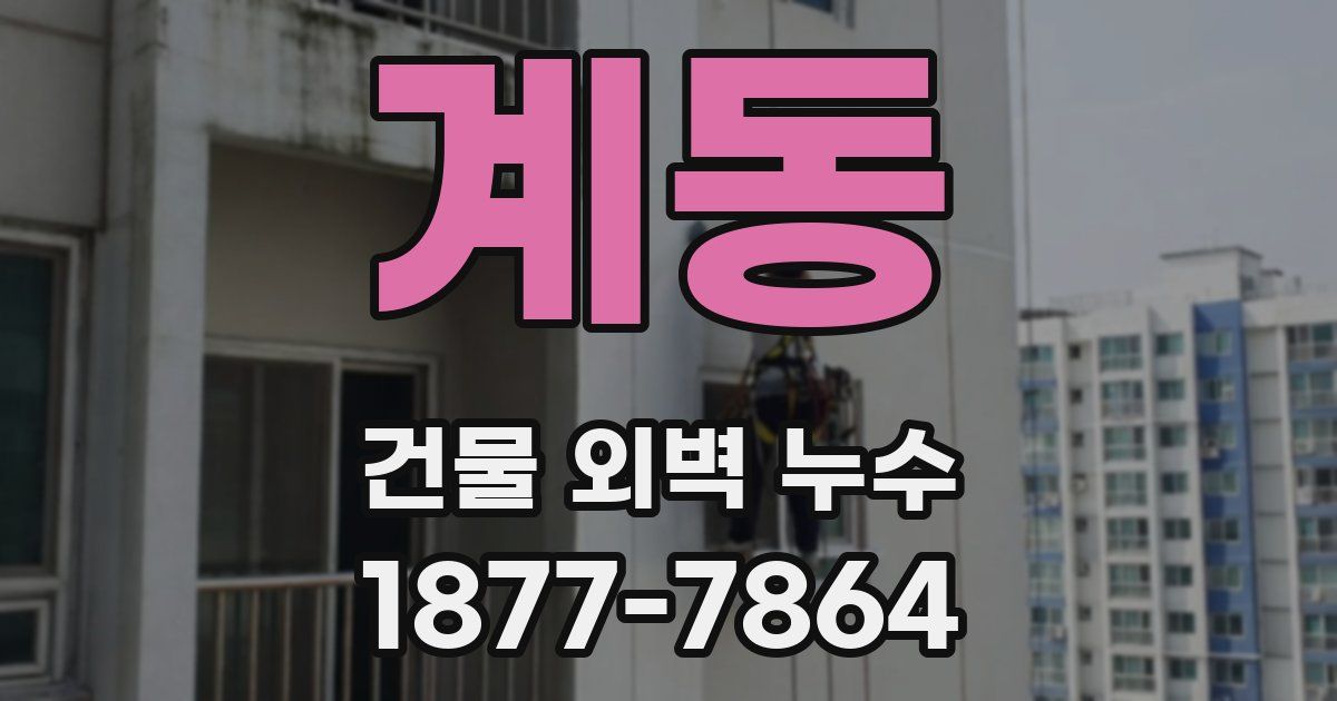 계동 건물 외벽 누수