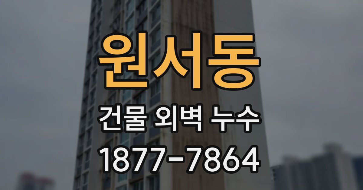 원서동 건물 외벽 누수