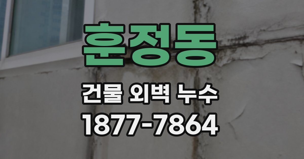 훈정동 건물 외벽 누수