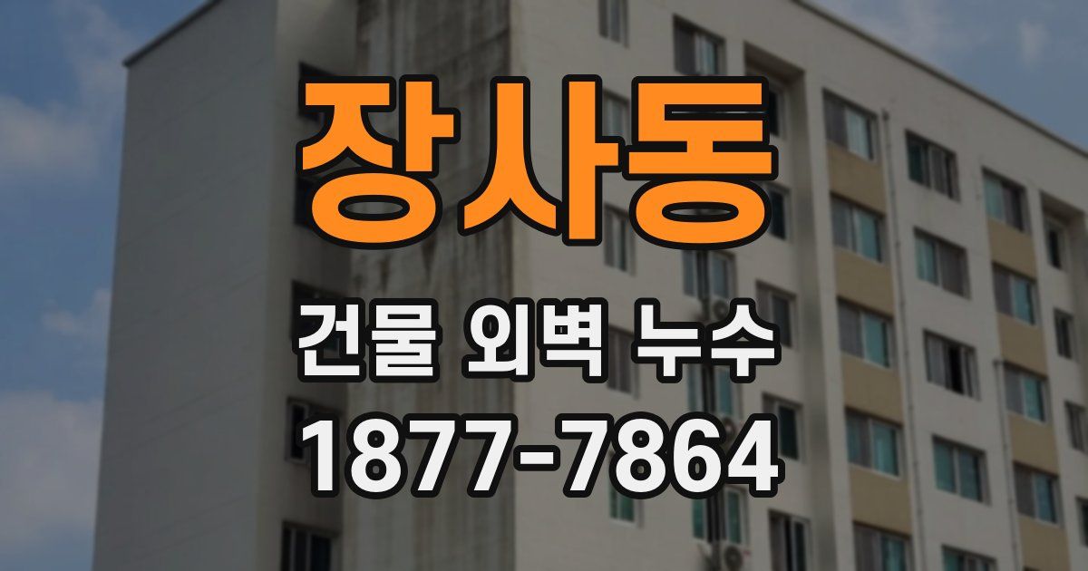 장사동 건물 외벽 누수