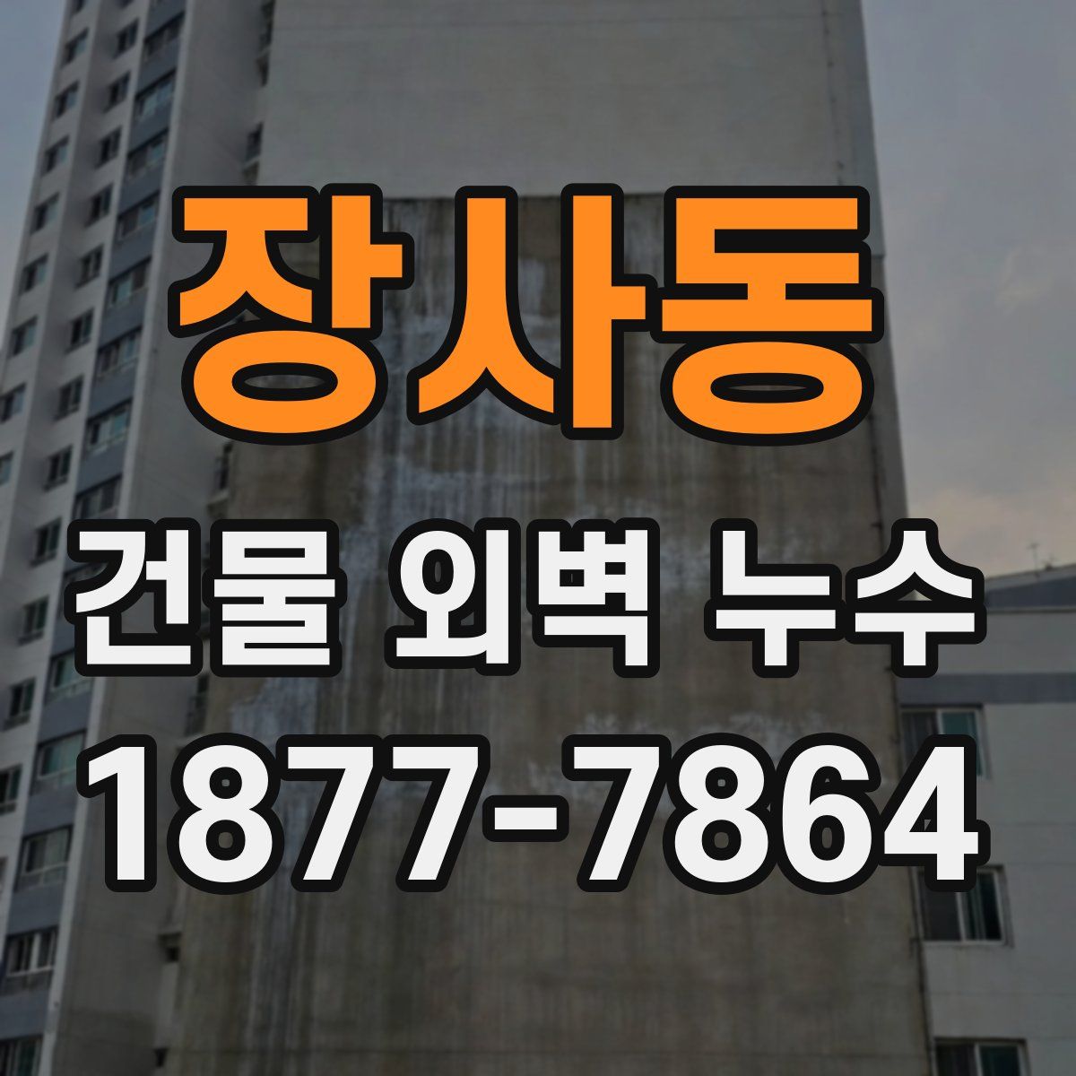 장사동 건물 외벽 누수