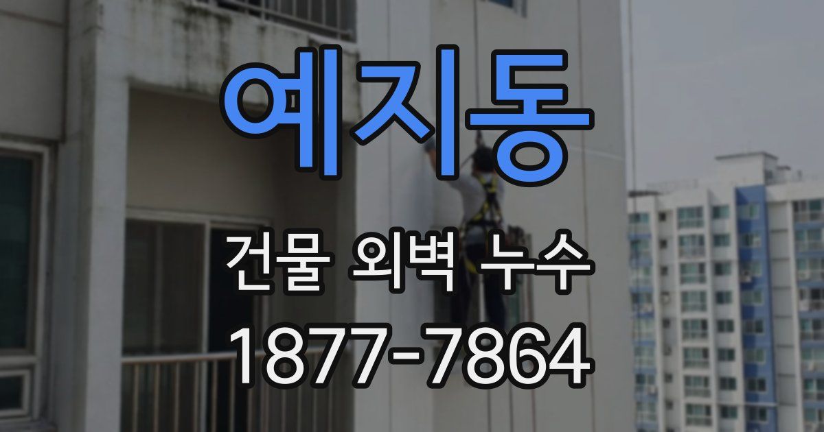 예지동 건물 외벽 누수