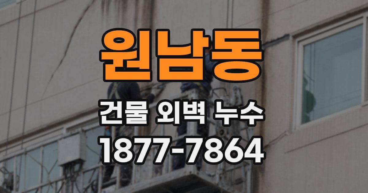 원남동 건물 외벽 누수