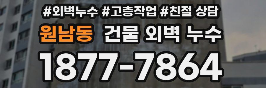 원남동 건물 외벽 누수