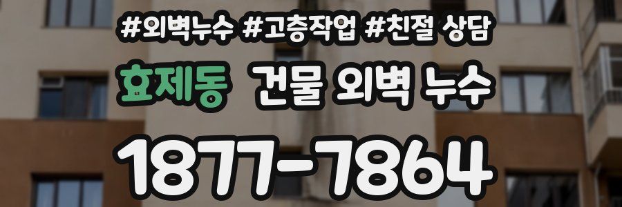 효제동 건물 외벽 누수