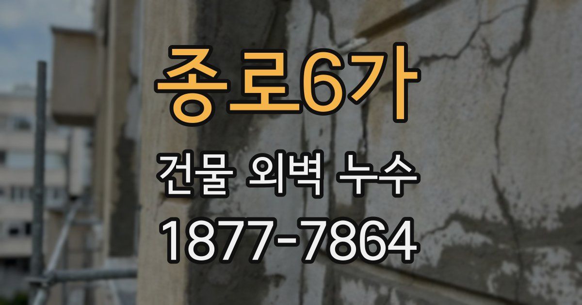 종로6가 건물 외벽 누수