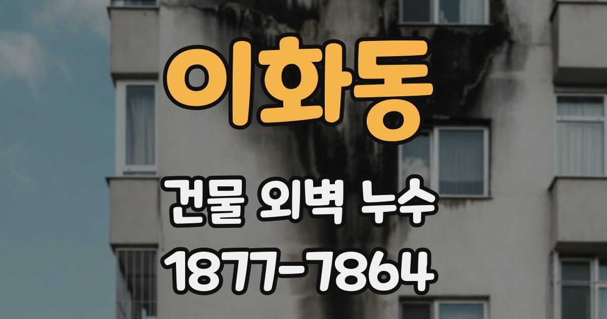 이화동 건물 외벽 누수