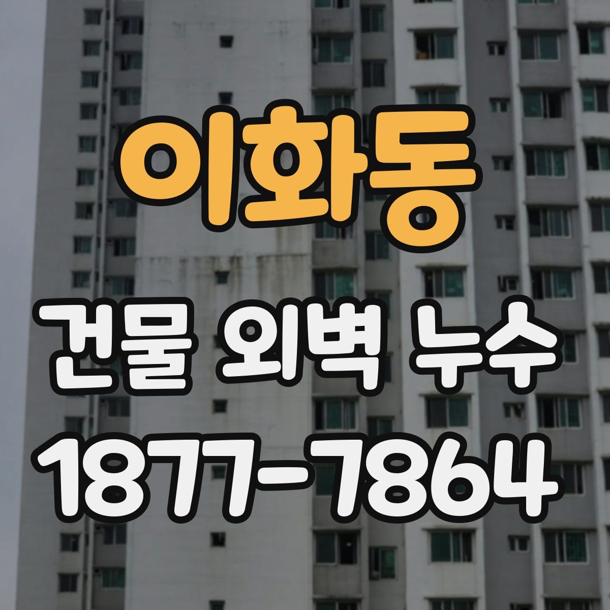 이화동 건물 외벽 누수