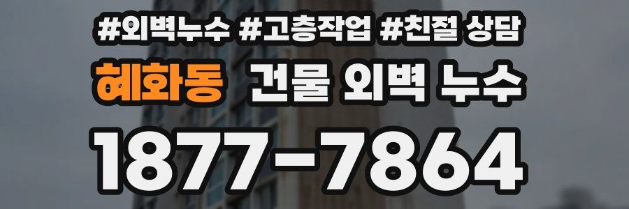 혜화동 건물 외벽 누수
