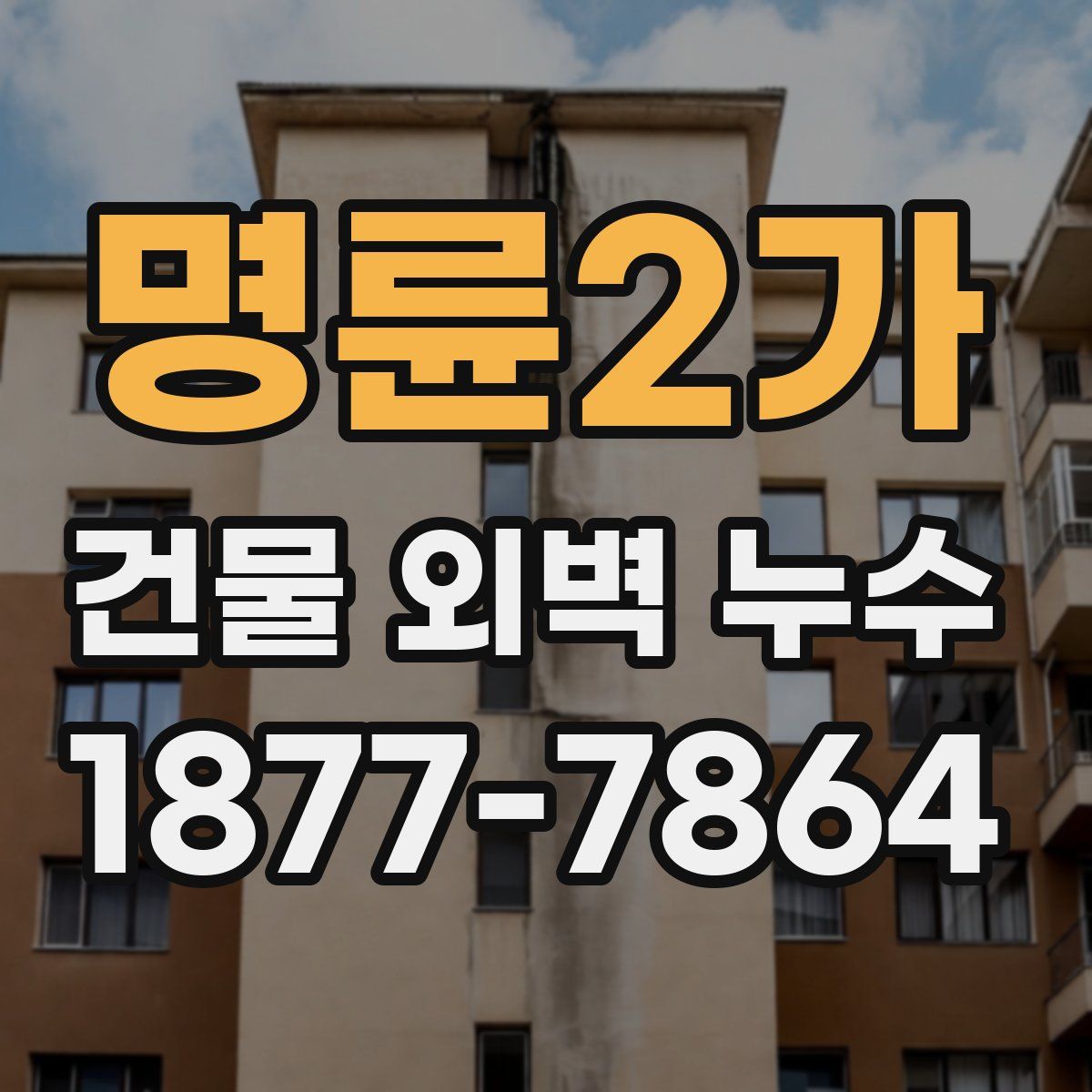 명륜2가 건물 외벽 누수