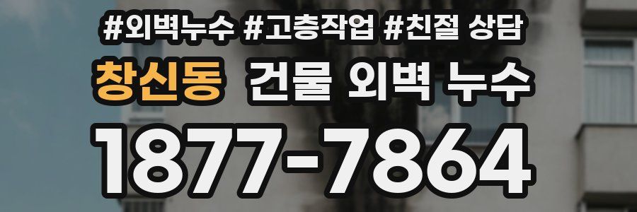 창신동 건물 외벽 누수