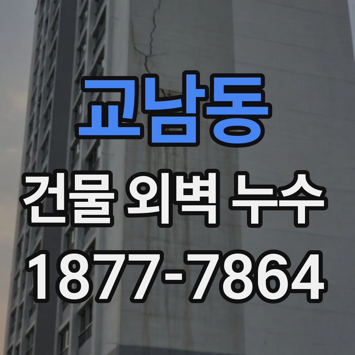 교남동 건물 외벽 누수