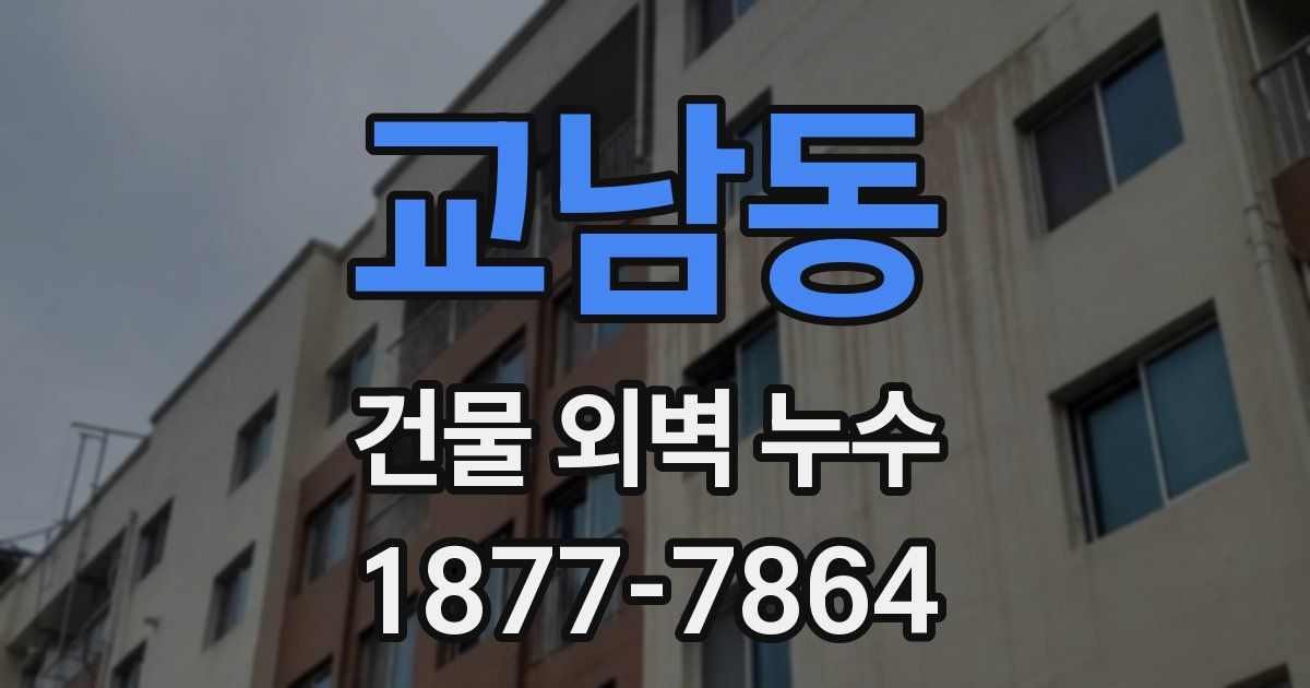 교남동 건물 외벽 누수