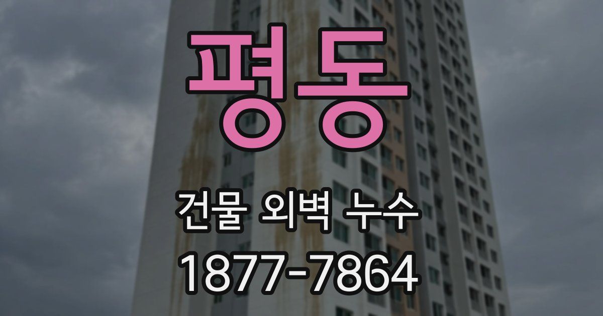 평동 건물 외벽 누수