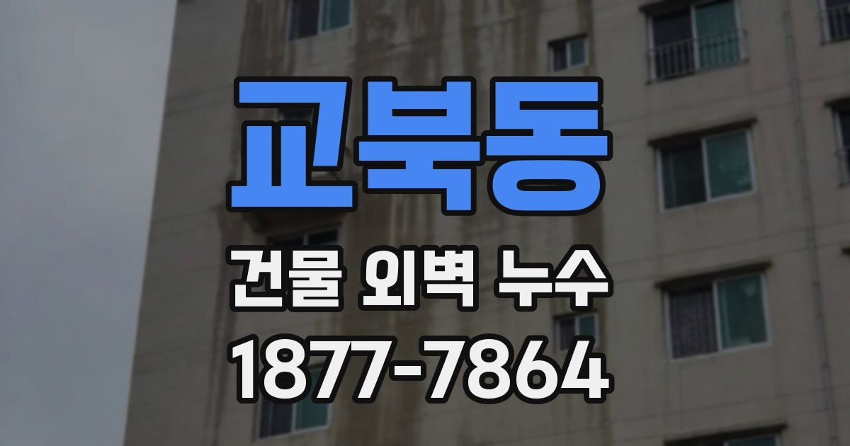교북동 건물 외벽 누수