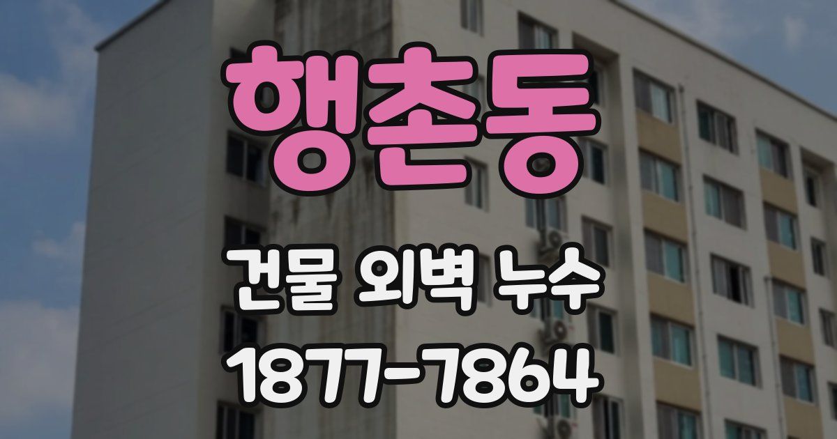 행촌동 건물 외벽 누수