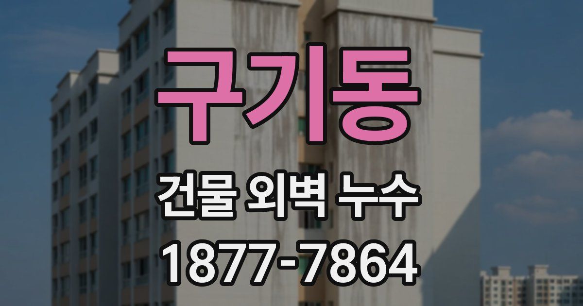 구기동 건물 외벽 누수