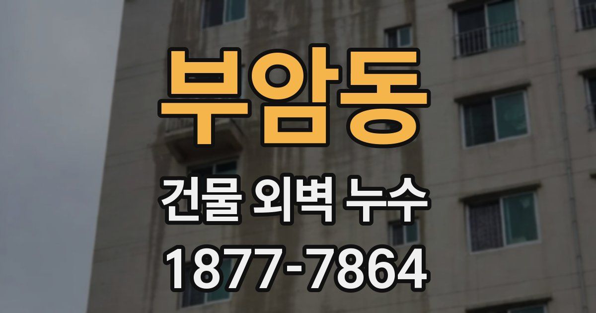 부암동 건물 외벽 누수