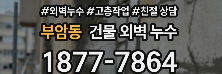 부암동 건물 외벽 누수