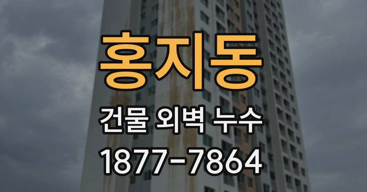 홍지동 건물 외벽 누수