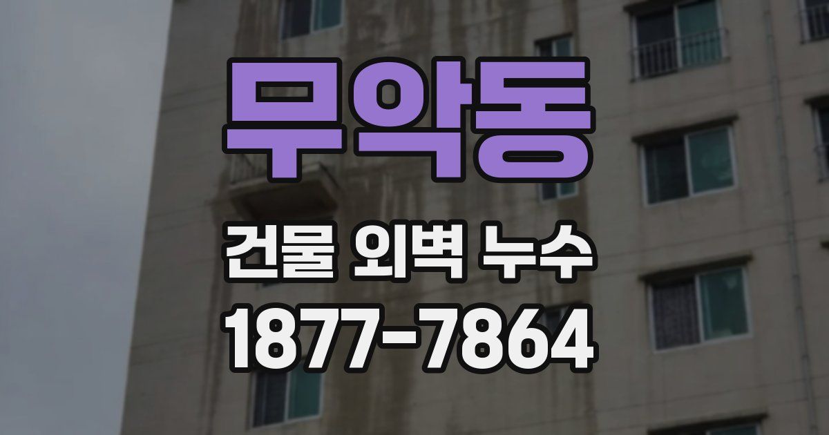 무악동 건물 외벽 누수