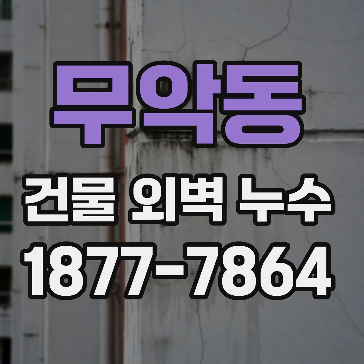 무악동 건물 외벽 누수