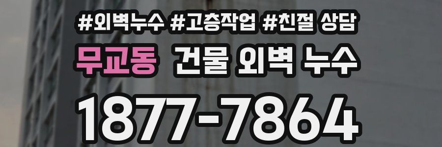 무교동 건물 외벽 누수