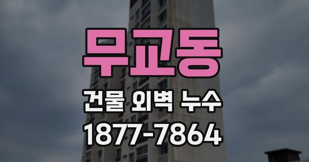 무교동 건물 외벽 누수
