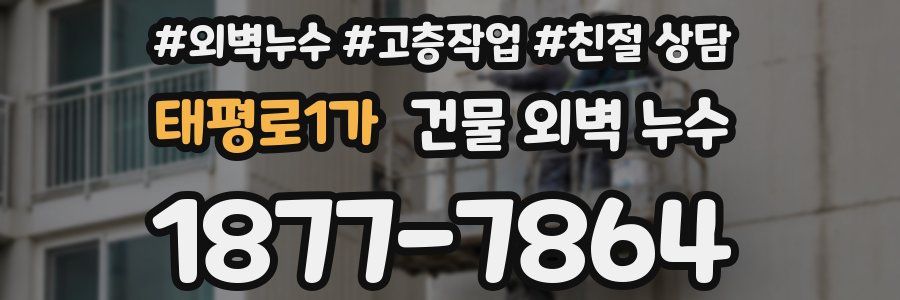 태평로1가 건물 외벽 누수