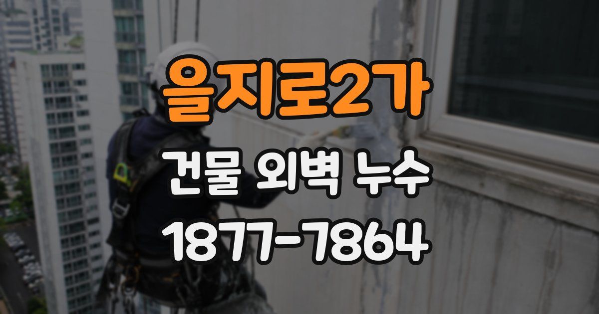 을지로2가 건물 외벽 누수