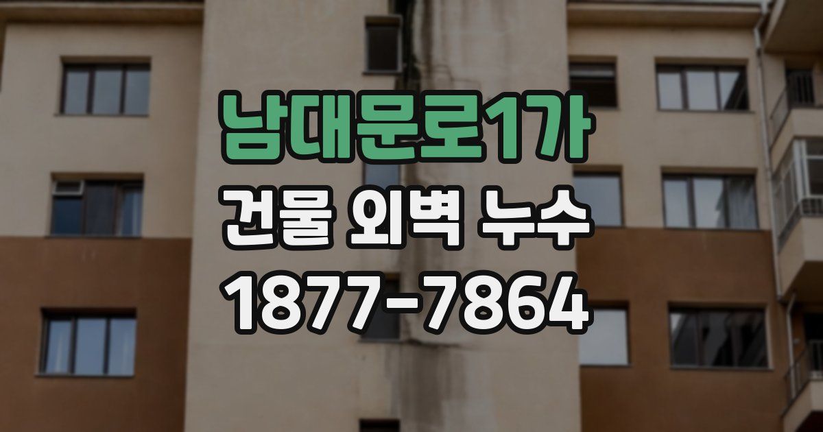 남대문로1가 건물 외벽 누수