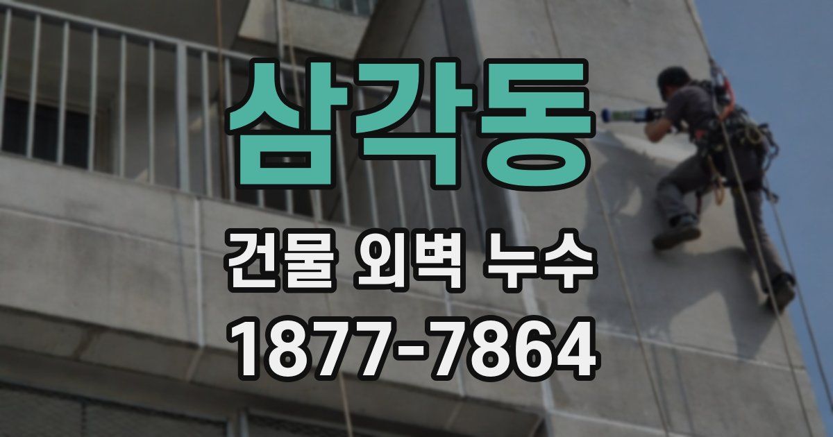 삼각동 건물 외벽 누수