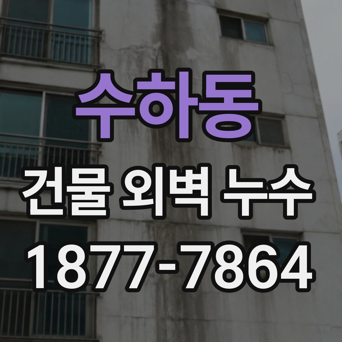 수하동 건물 외벽 누수