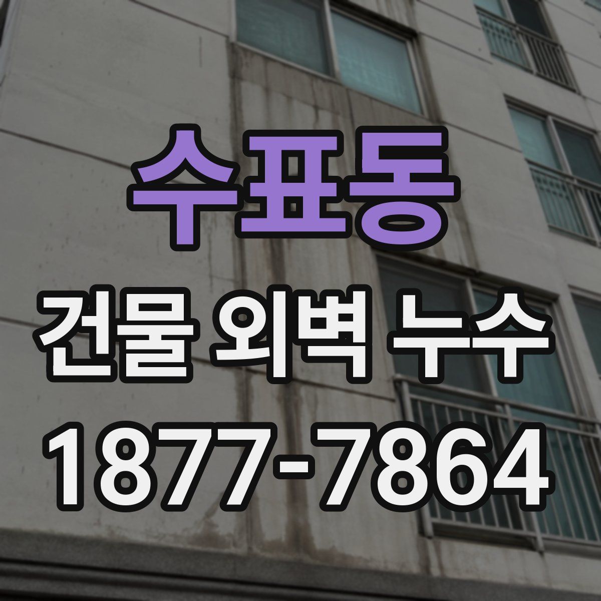 수표동 건물 외벽 누수