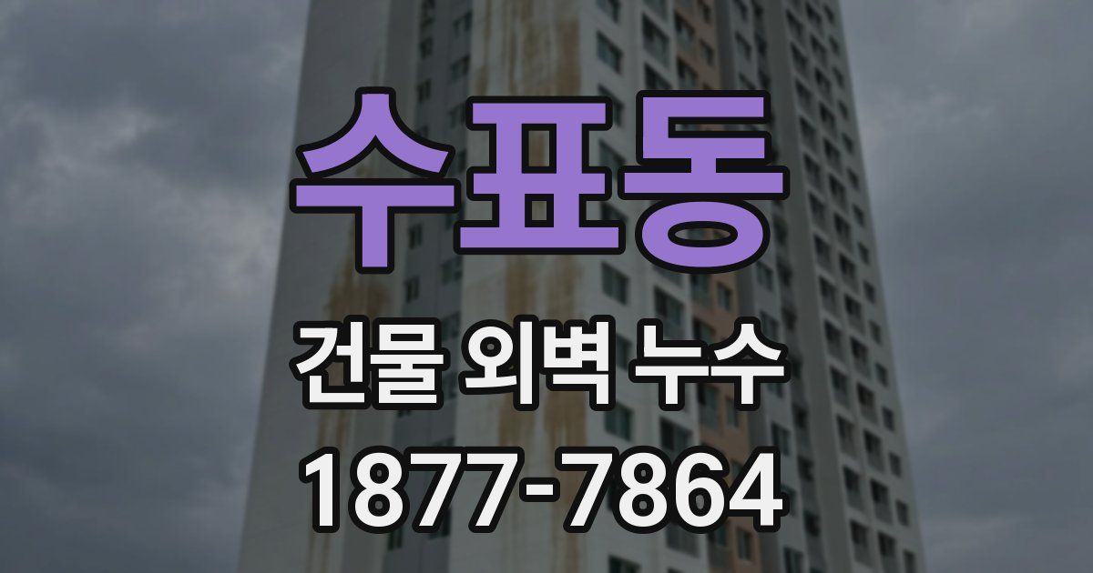 수표동 건물 외벽 누수