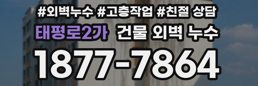 태평로2가 건물 외벽 누수