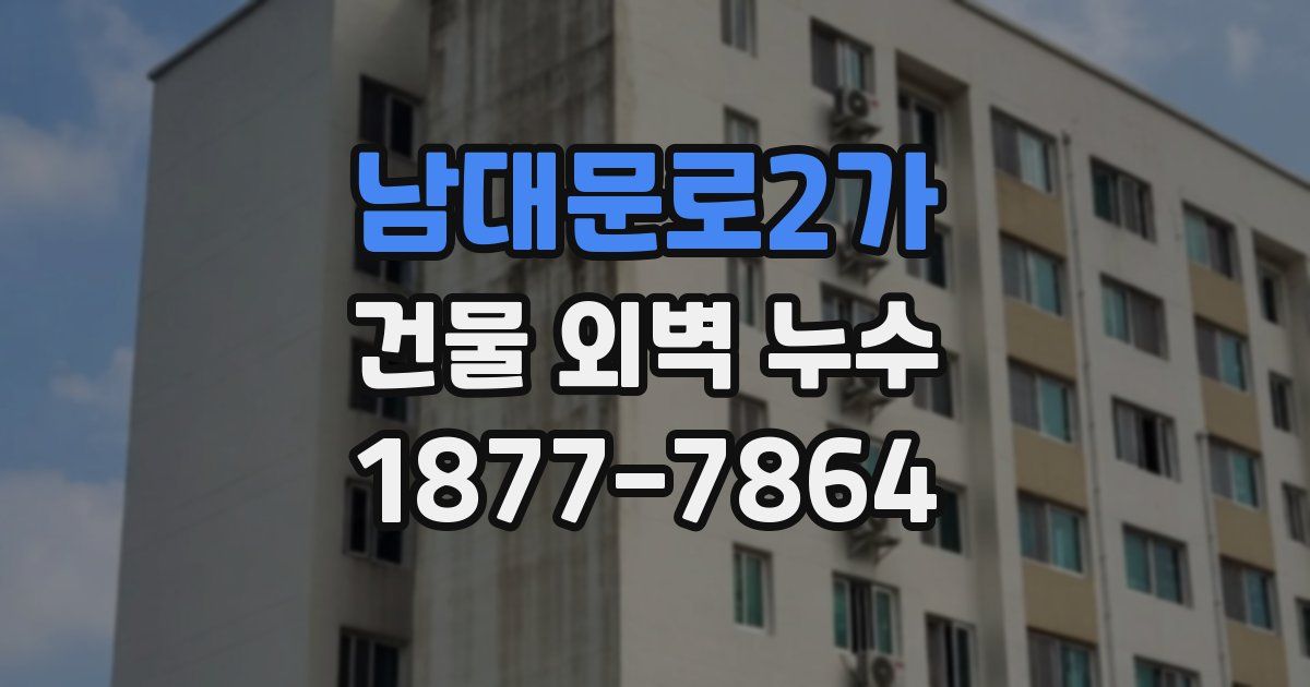남대문로2가 건물 외벽 누수
